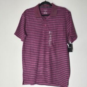 NWT London Fog Collection Men's Polo Shirt Size M Stripe Short Sleeve Casual